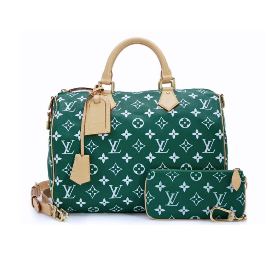 LOUIS VUITTON DESIGN ON THE CATWALK SPEEDY P9 BANDOULIÈRE BAG GREEN 30CM