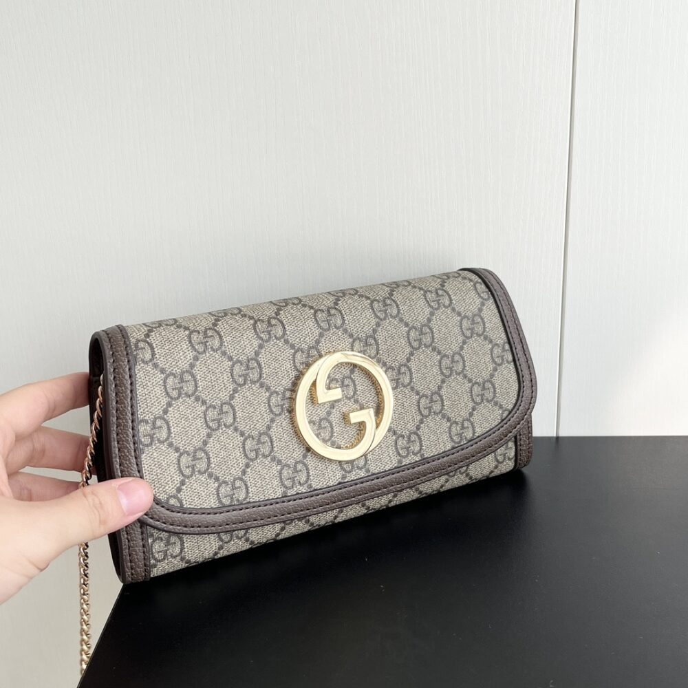 GUCCI BLONDIE CONTINENTAL CHAIN WALLET BEIGE 21CM ‎‎725215 K9GSG 8358 - Image 5