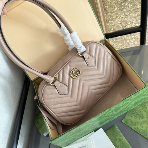 Alternative view of Gucci Marmont Small Top Handle Bag Pink 25Cm