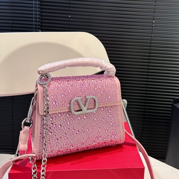 VALENTINO VSLING MINI HANDBAG WITH SPARKLING ROSE QUARTZ 19CM 3W0B0G97THV D0M - Image 2