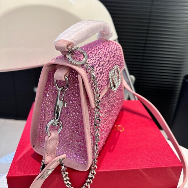 VALENTINO VSLING MINI HANDBAG WITH SPARKLING ROSE QUARTZ 19CM 3W0B0G97THV D0M - Image 5