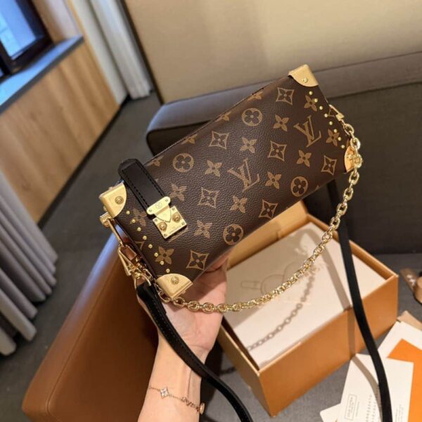 LOUIS VUITTON SLIM TRUNK BAG MONOGRAM BROWN 23CM M13147 - Image 4