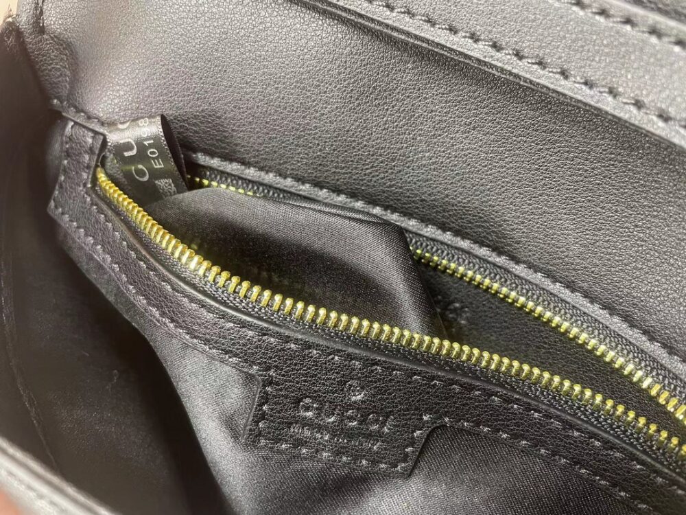GUCCI BLONDIE SHOULDER BAG BLACK LEATHER 28CM 699268 UXX0G 1000 - Image 2