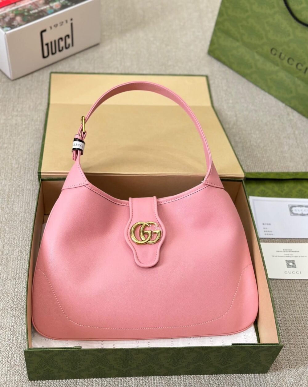GUCCI APHRODITE MEDIUM SHOULDER BAG PINK ‎39CM 726274 AAA9F 5815 - Image 3
