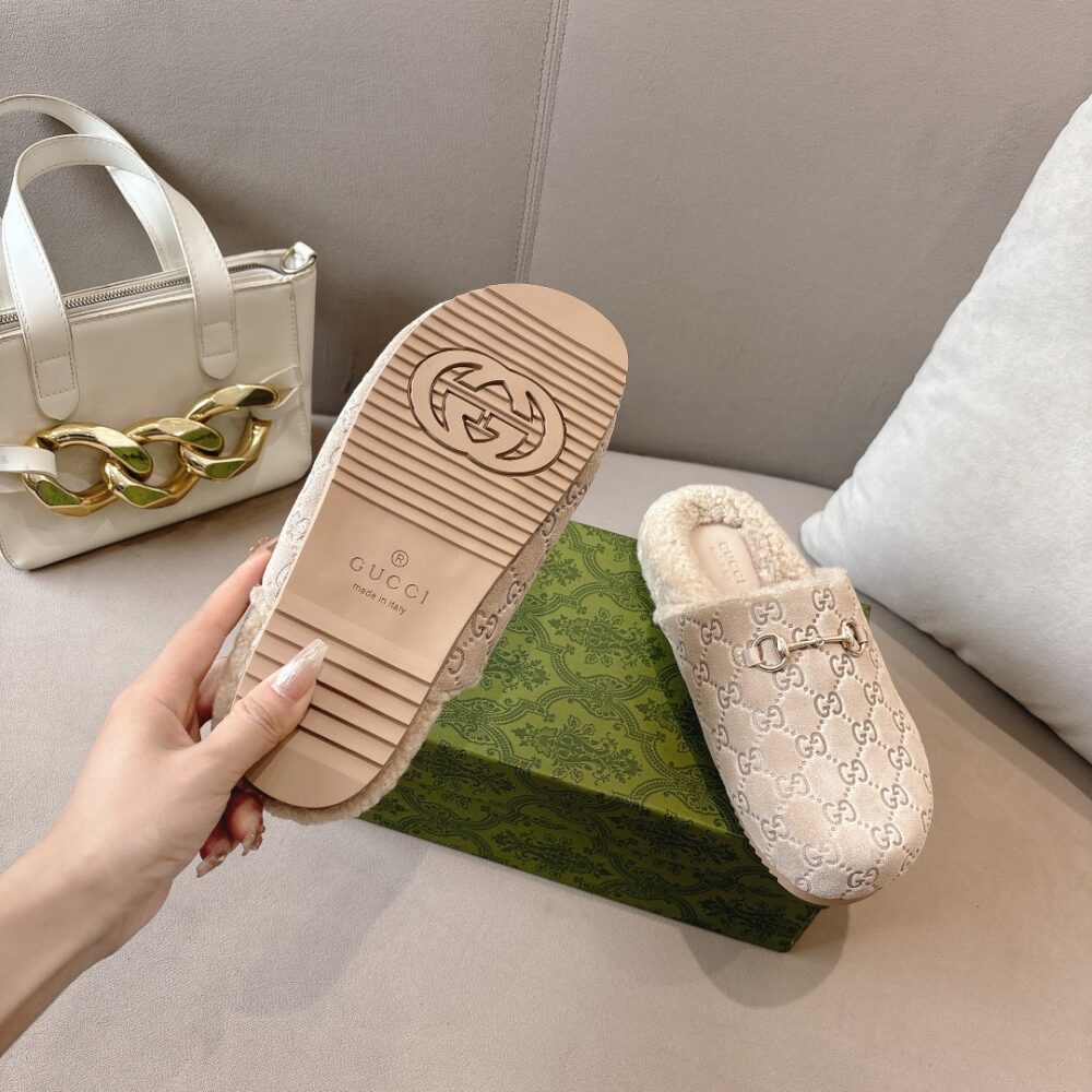 GUCCI WOMEN'S HORSEBIT MULE GG SUEDE NATURAL - Image 7