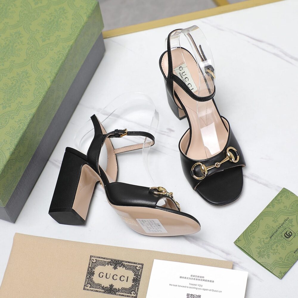 GUCCI WOMEN'S HORSEBIT SANDAL BLACK 812292 C9D00 1000 - Image 7