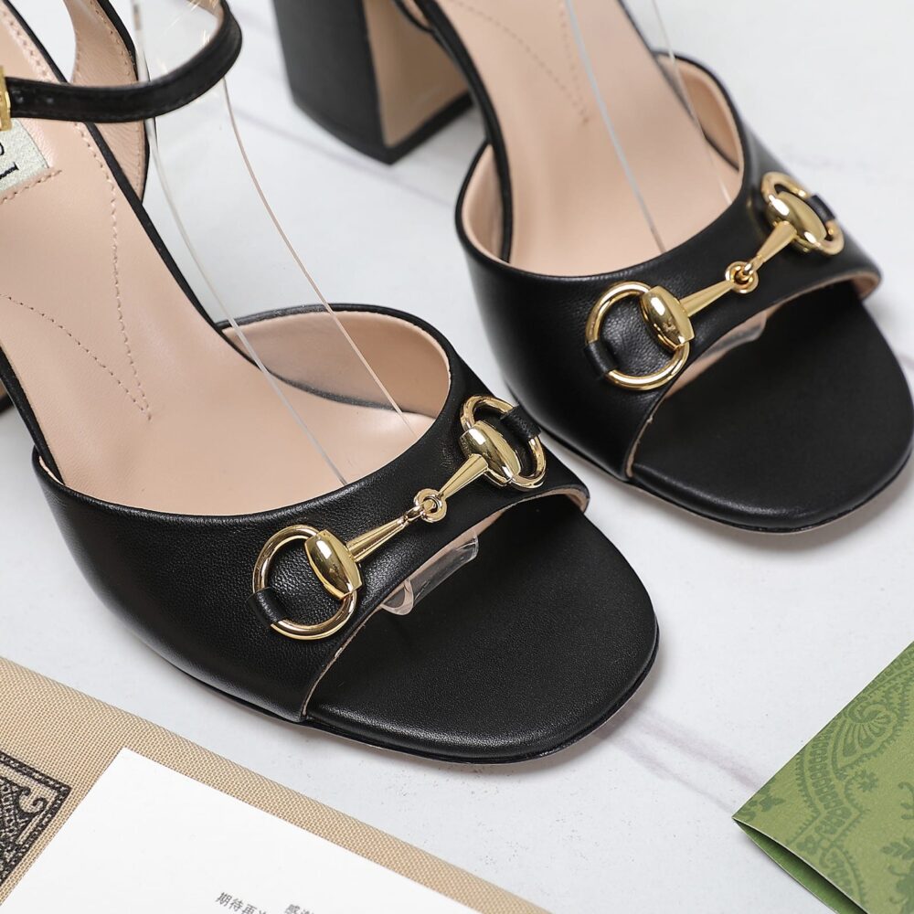 GUCCI WOMEN'S HORSEBIT SANDAL BLACK 812292 C9D00 1000 - Image 6