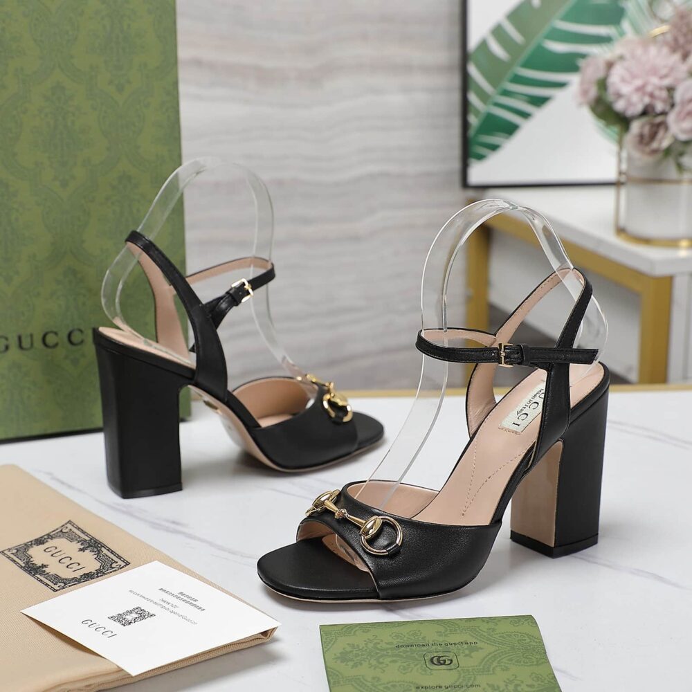 GUCCI WOMEN'S HORSEBIT SANDAL BLACK 812292 C9D00 1000 - Image 5