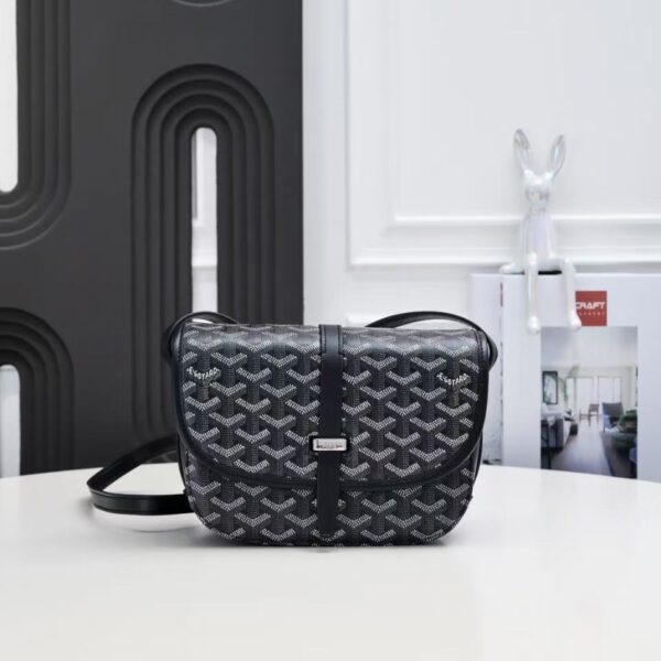 GOYARD BELVEDERE PM BAG BLACK 22CM - Image 2