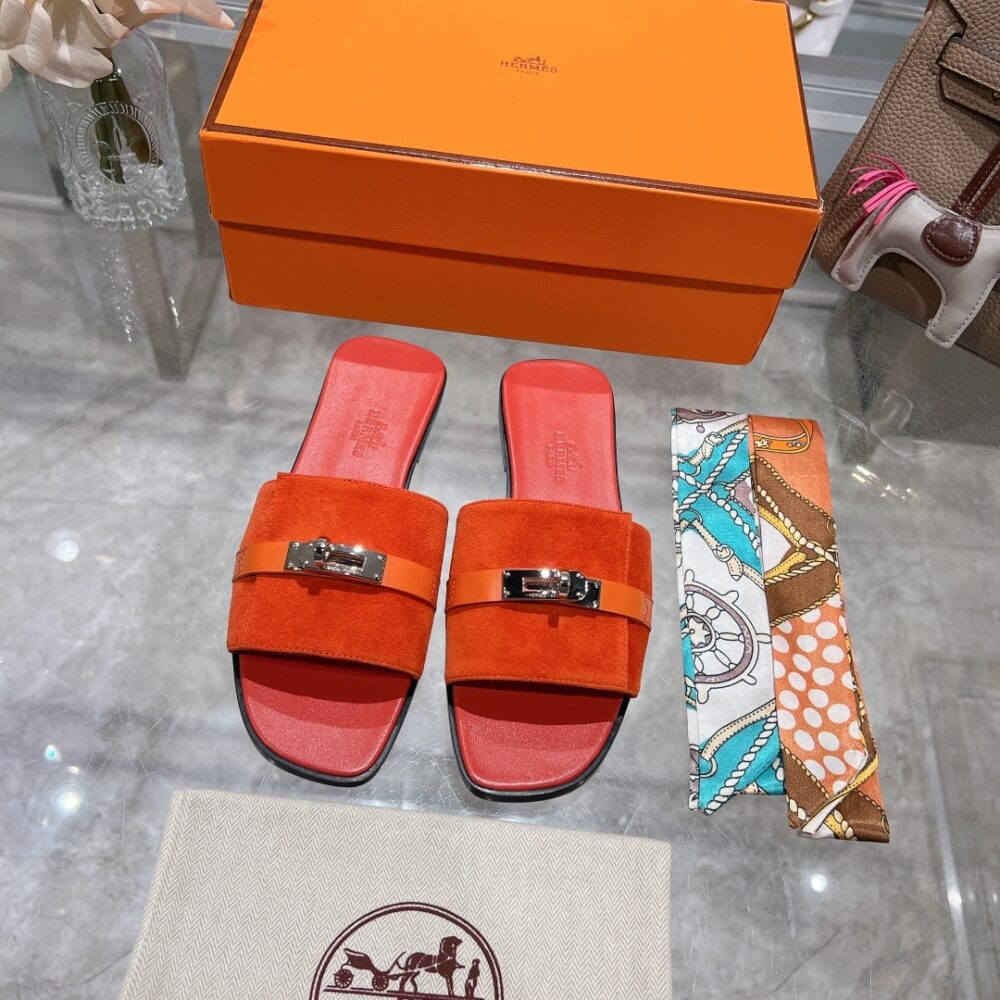 HERMES GIULIA SANDAL ORANGE H232130Z 5H360 - Image 5