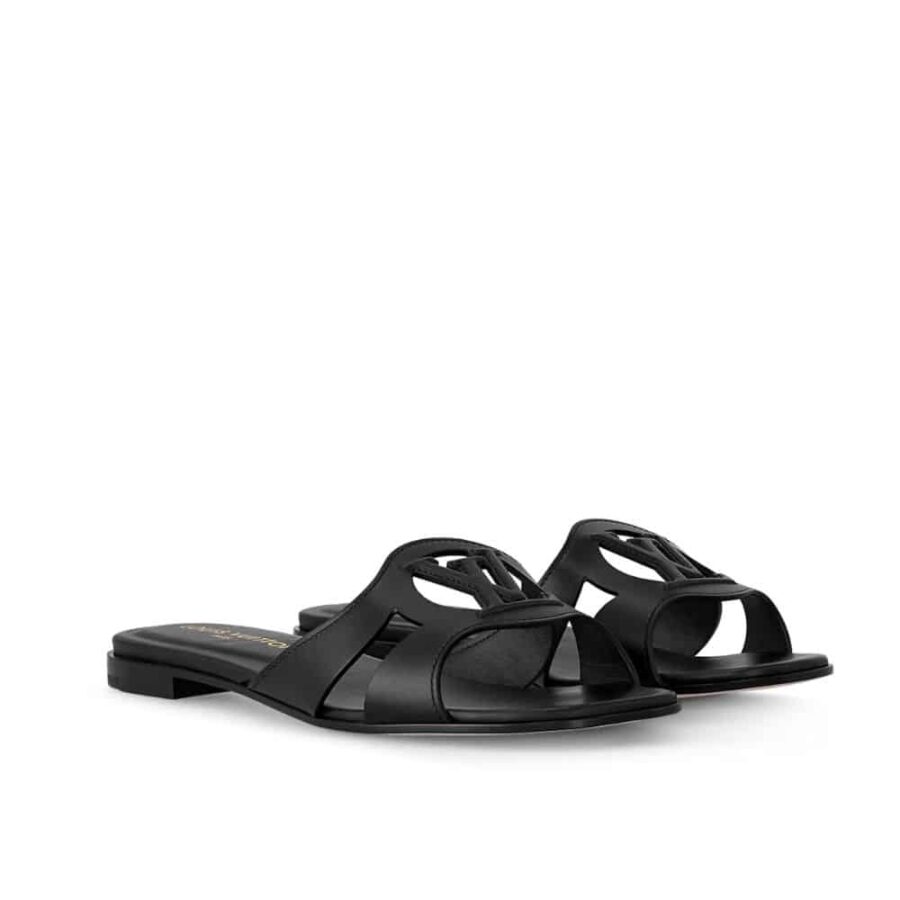 LOUIS VUITTON LV ISOLA FLAT MULE BLACK 1ABP0E