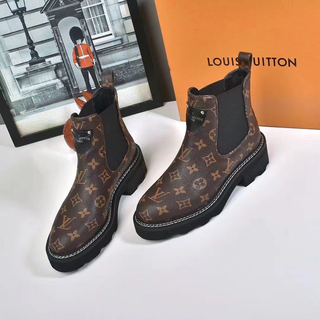 LOUIS VUITTON LV BEAUBOURG ANKLE BOOTS CACAO BROWN 1A8QCL - Image 2