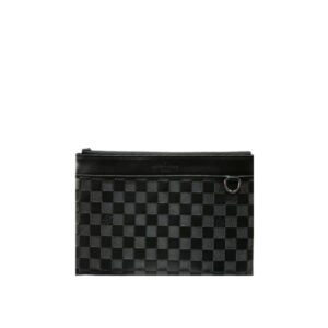 LOUIS VUITTON VOYAGE POCHETTE DAMIER INFINI LEATHER BLACK 33CM