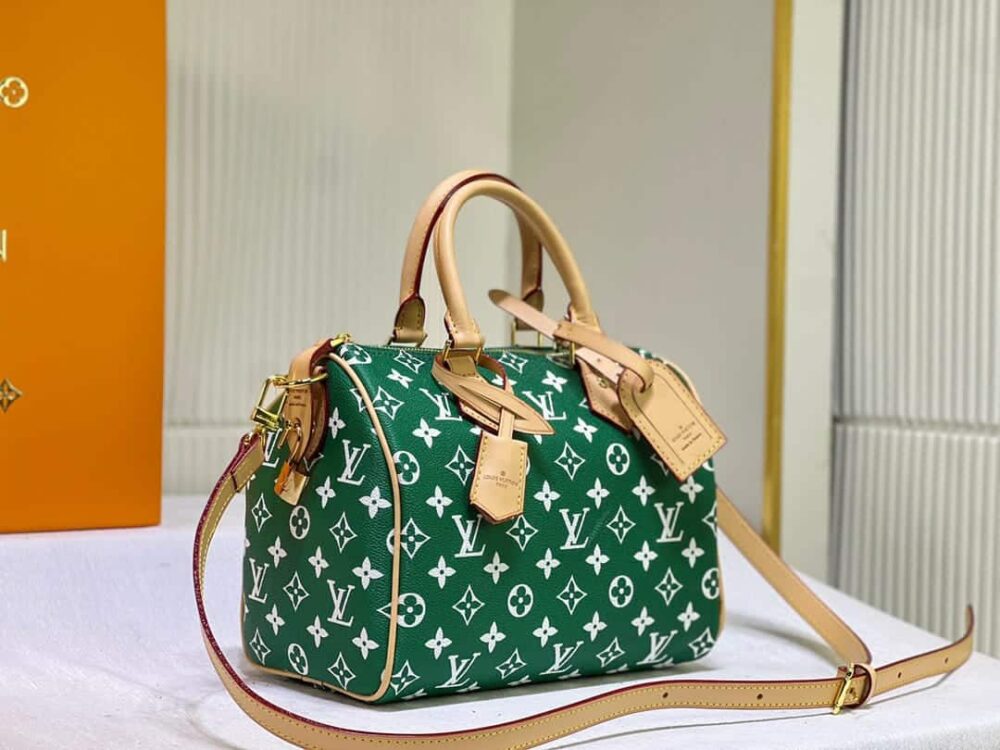 LOUIS VUITTON SPEEDY P9 BANDOULIÈRE MONOGRAM LEATHER GREEN 25CM - Image 3