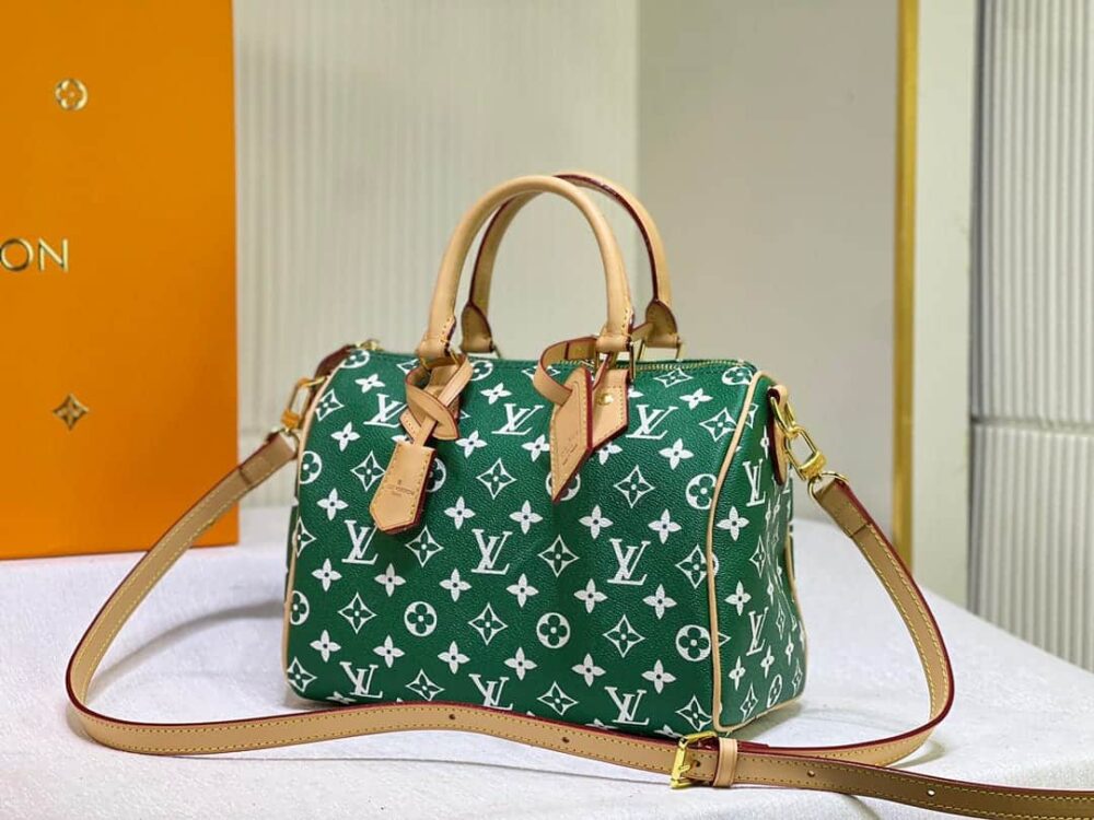 LOUIS VUITTON SPEEDY P9 BANDOULIÈRE MONOGRAM LEATHER GREEN 25CM - Image 6