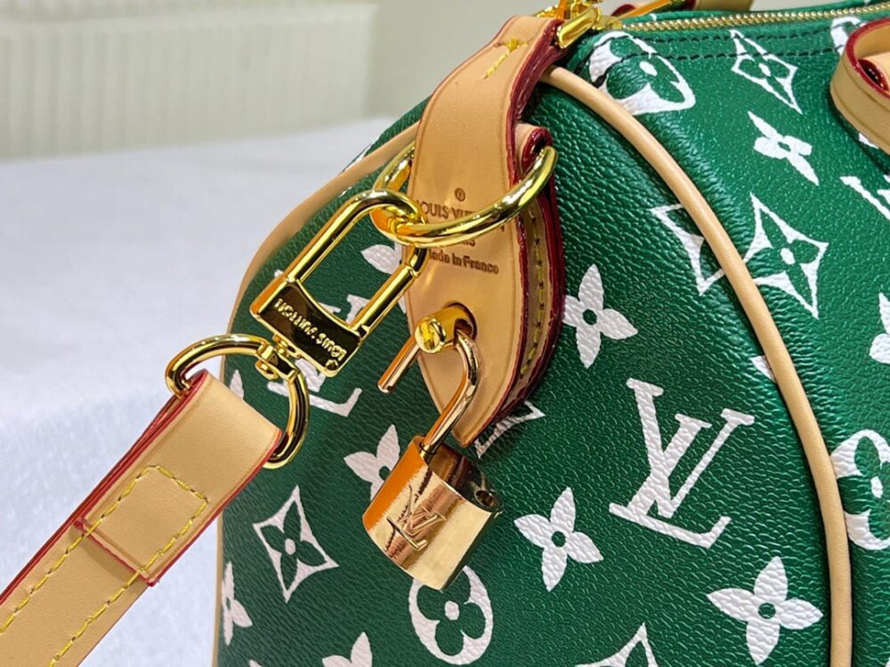 LOUIS VUITTON SPEEDY P9 BANDOULIÈRE MONOGRAM LEATHER GREEN 25CM - Image 7