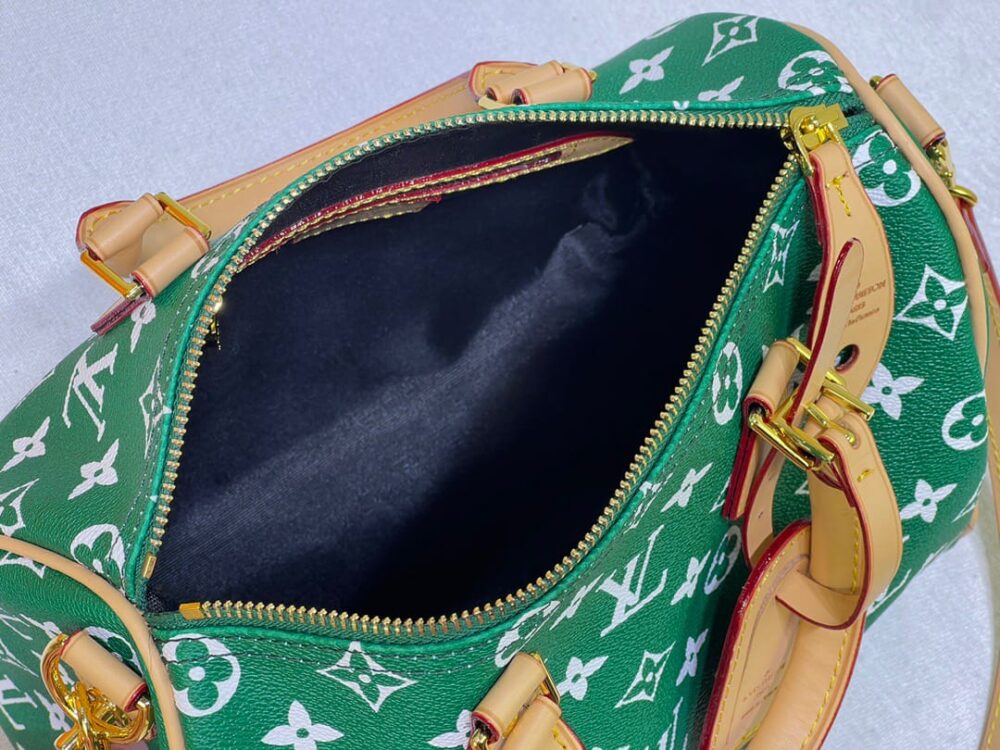 LOUIS VUITTON SPEEDY P9 BANDOULIÈRE MONOGRAM LEATHER GREEN 25CM - Image 8