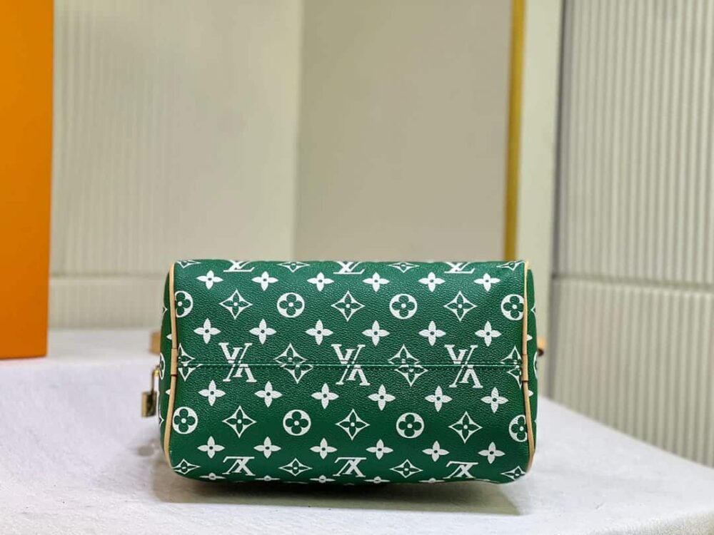 LOUIS VUITTON SPEEDY P9 BANDOULIÈRE MONOGRAM LEATHER GREEN 25CM - Image 9
