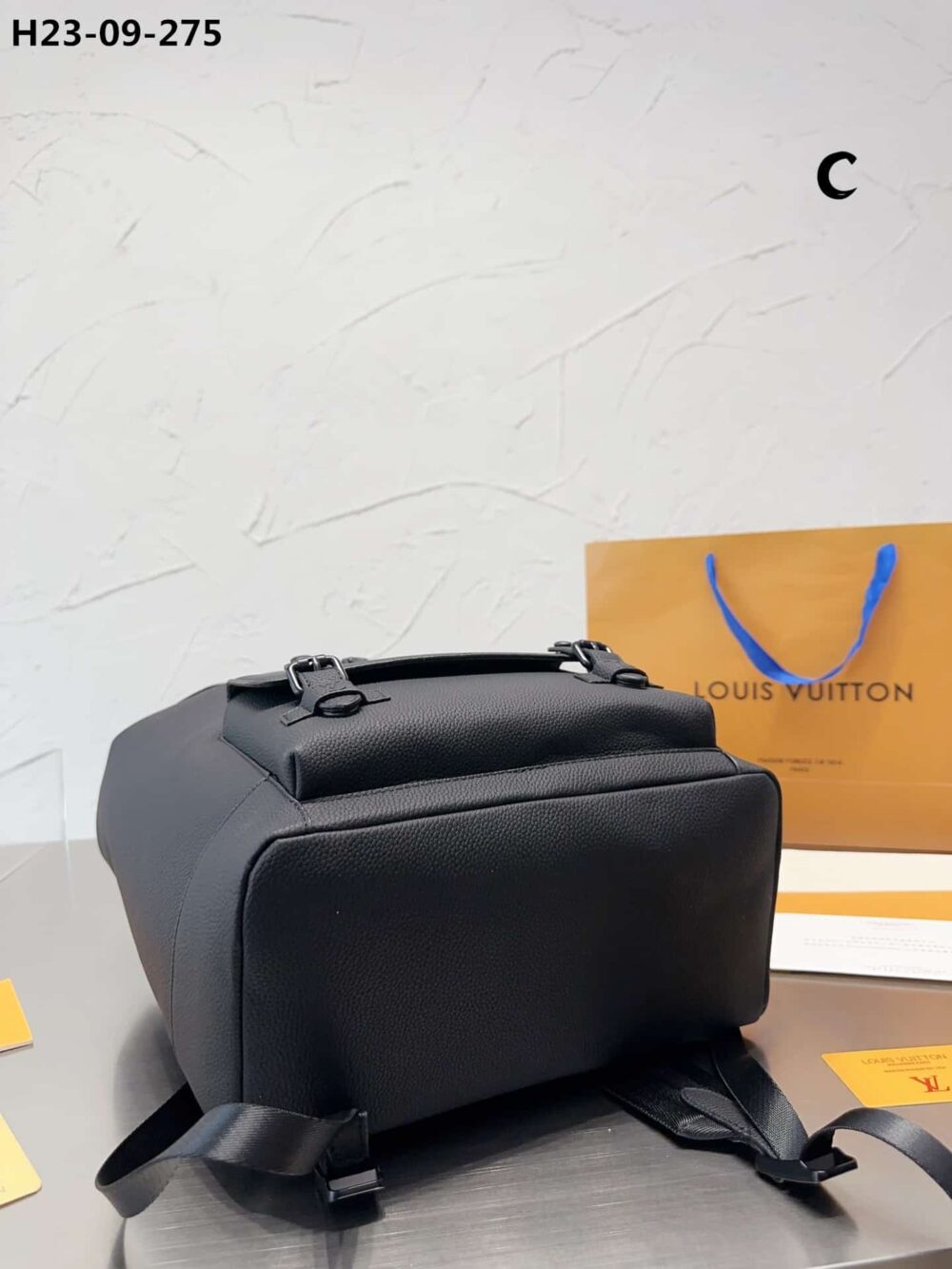 LOUIS VUITTON CHRISTOPHER SLIM BACKPACK RUCKSACK TAURILLON LEATHER BLACK 40CM M58644 - Image 6