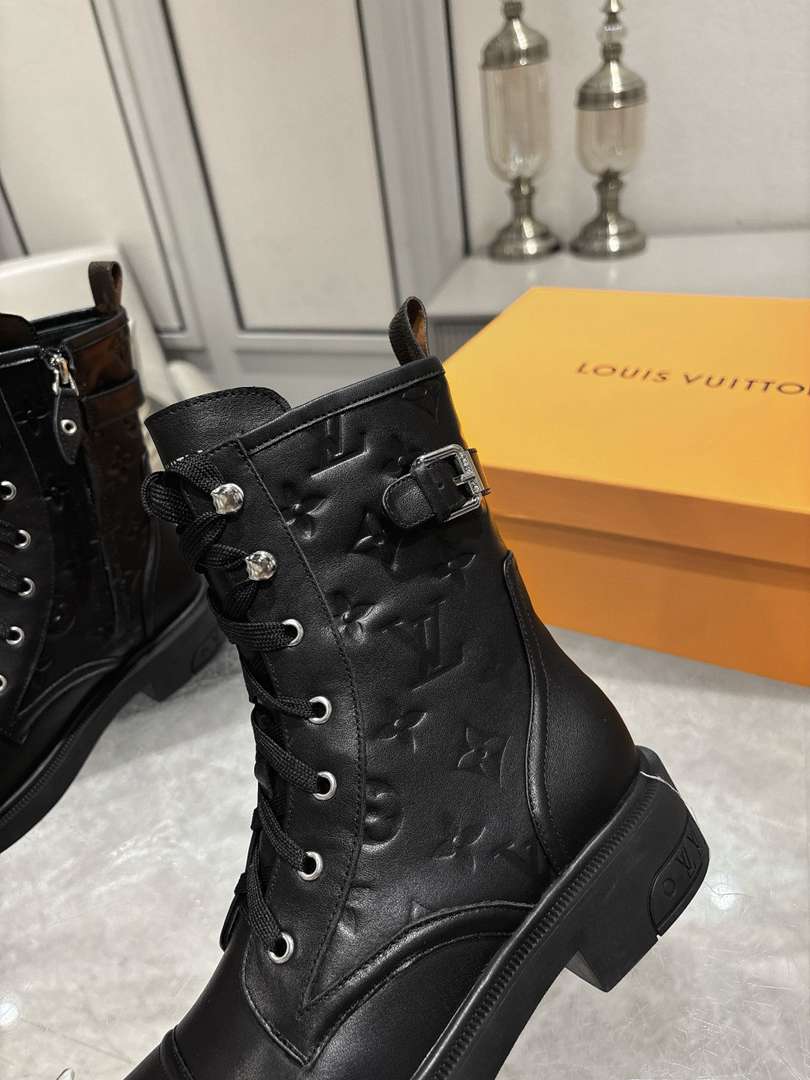 LOUIS VUITTON CITIZEN FLAT RANGER BOOT MONOGRAM BLACK 1ADAY2 - Image 6