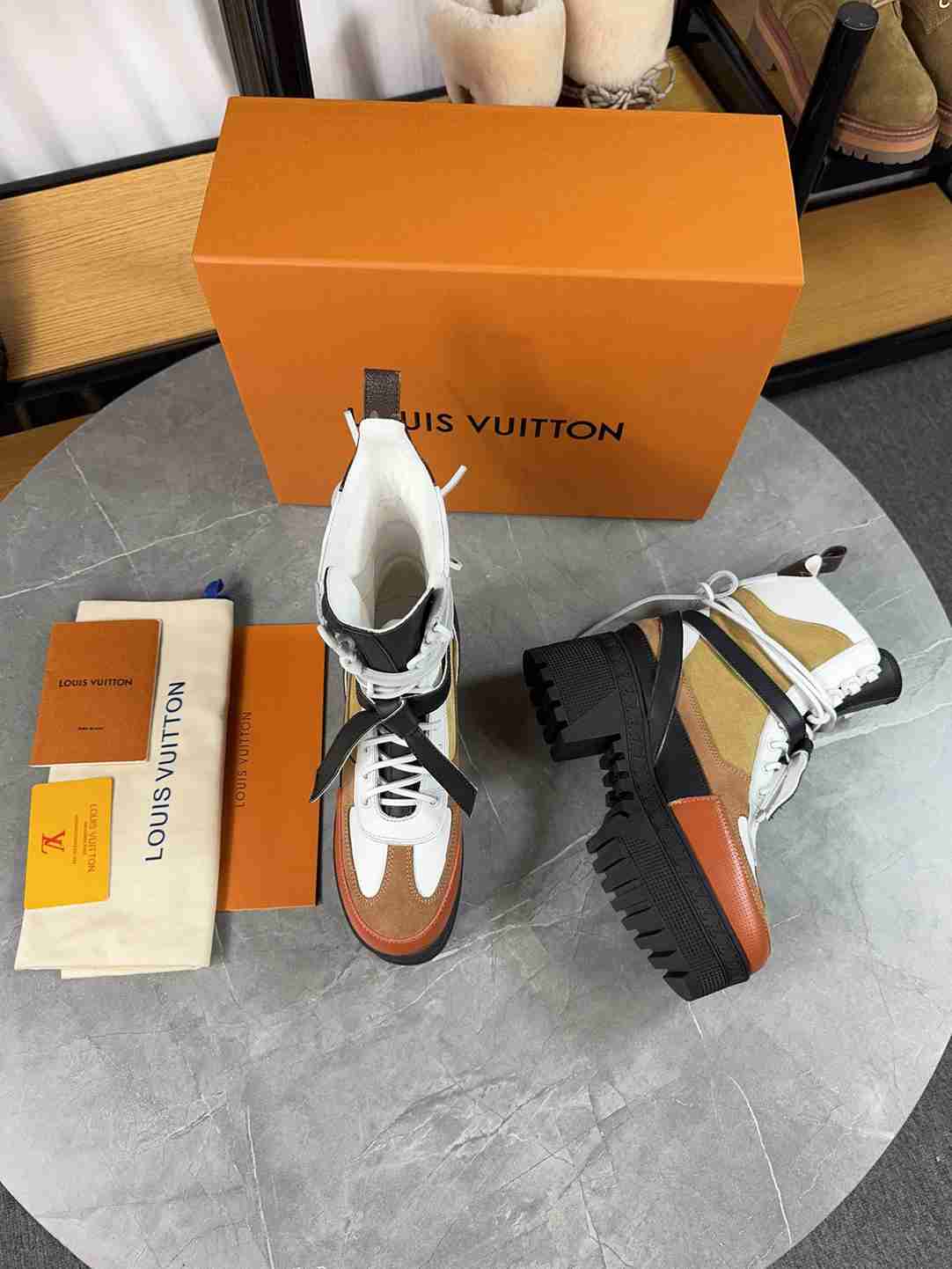 LOUIS VUITTON LAUREATE PLATFORM DESERT BOOT BEIGE 1AD24J - Image 3