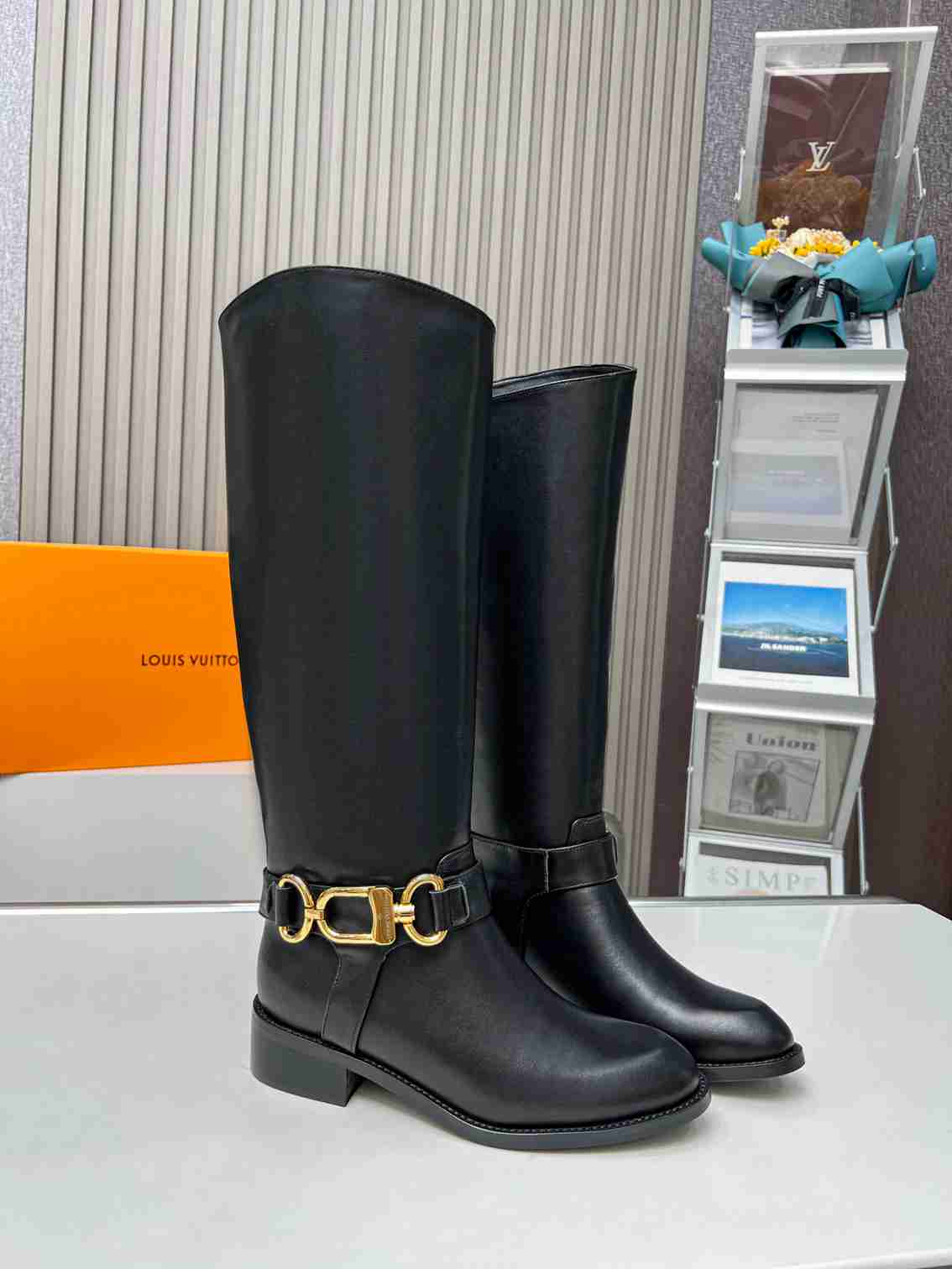 LOUIS VUITTON WESTSIDE FLAT HIGH BOOT BLACK 1AC6V8 - Image 5