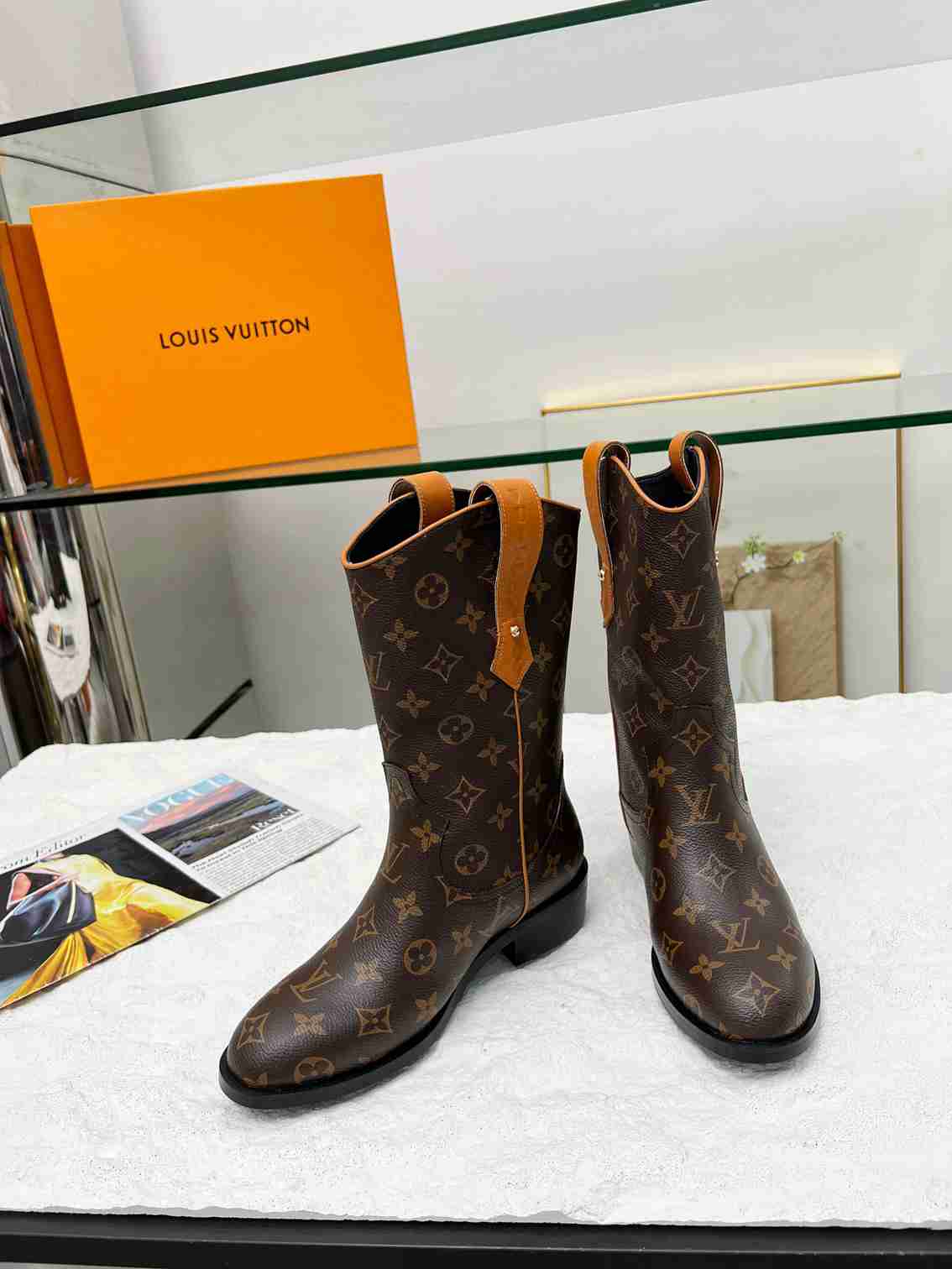 LOUIS VUITTON LV RIDER BOOTS MONOGRAM BROWN - Image 3