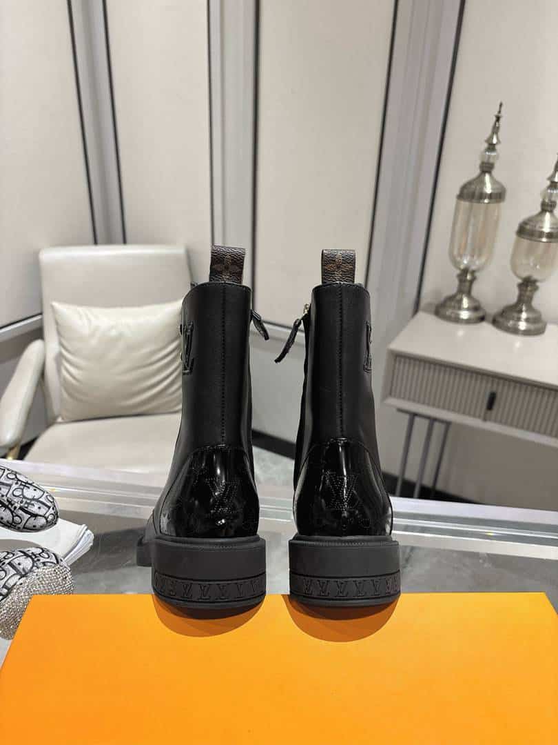 LOUIS VUITTON CITIZEN FLAT RANGER BOOT LEATHER BLACK - Image 3