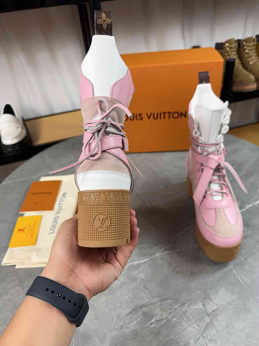 LOUIS VUITTON LAUREATE PLATFORM DESERT BOOT ROSE 1AD23N - Image 7
