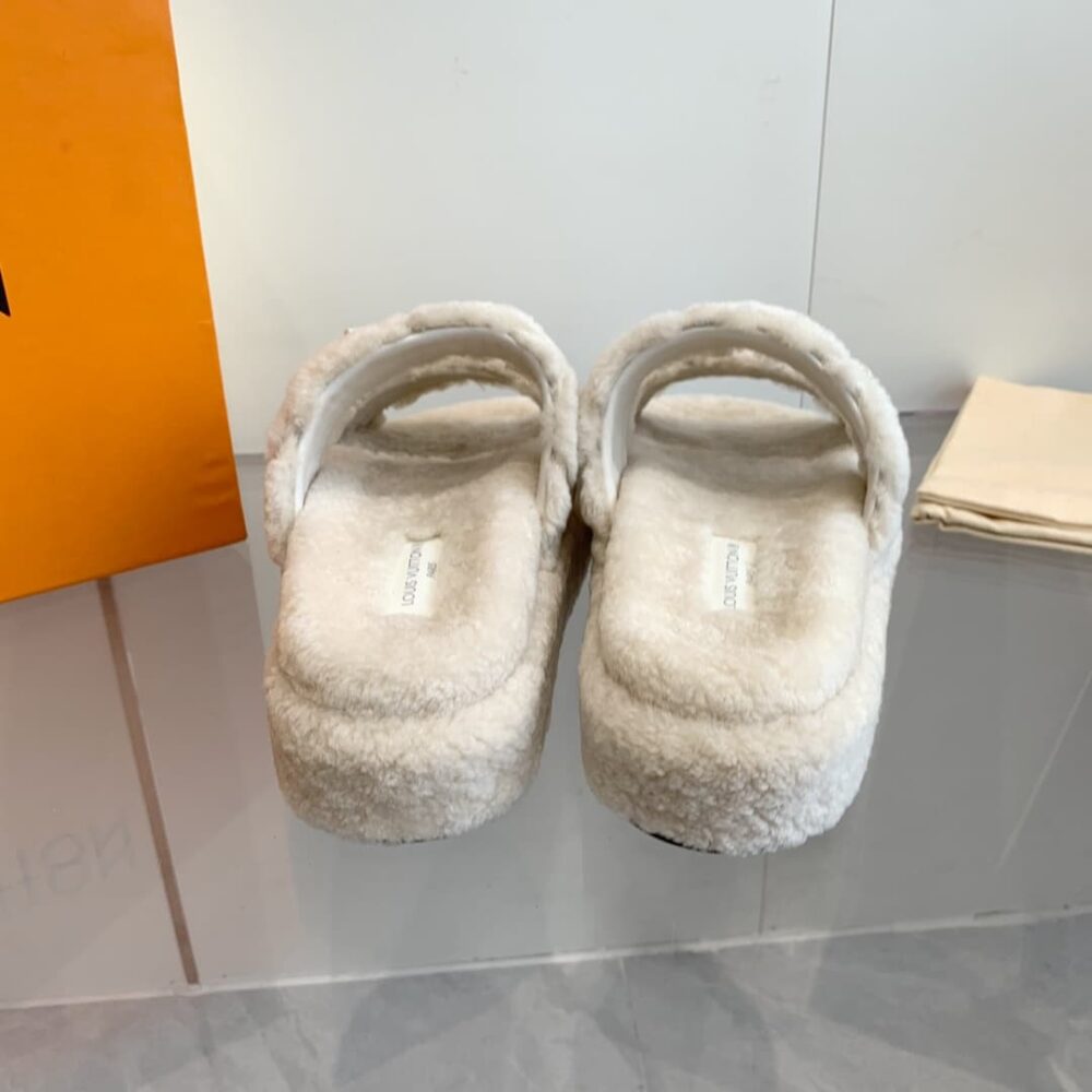 LOUIS VUITTON LV SUNSET PLATFORM COMFORT MULE SHEARLING NATURAL 1ACTVF - Image 5