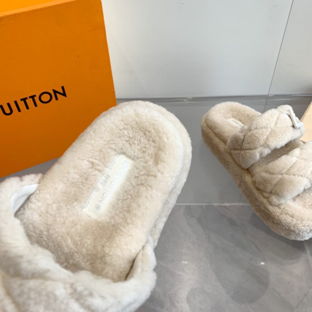 LOUIS VUITTON LV SUNSET PLATFORM COMFORT MULE SHEARLING NATURAL 1ACTVF - Image 3