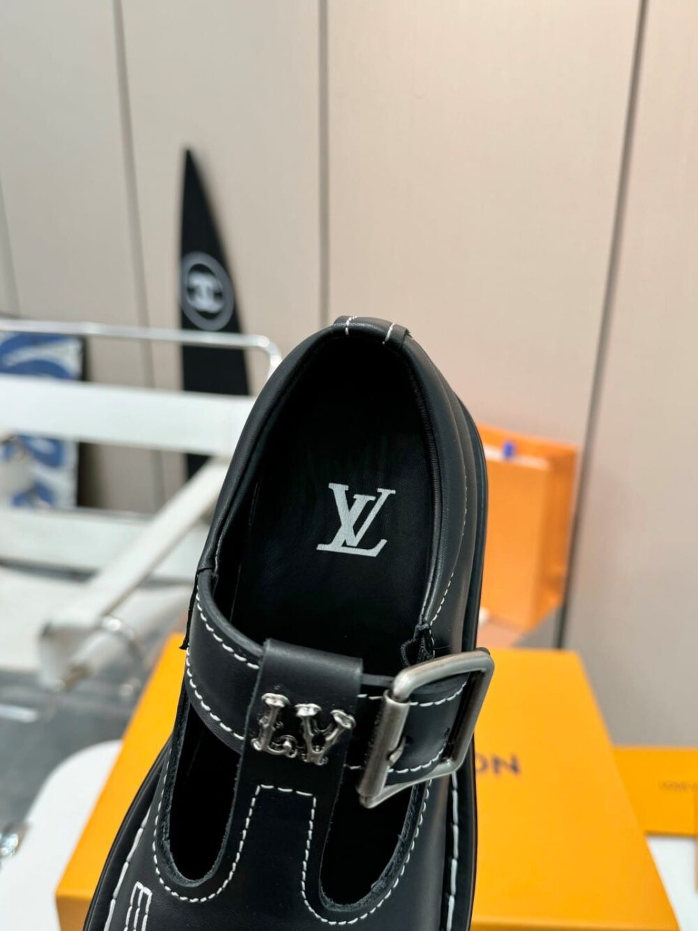 LOUIS VUITTON LV CHECKER MARY JANE BLACK 1ACNOW - Image 6