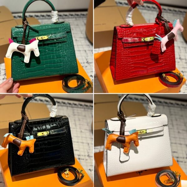 HERMÈS KELLY 25 ALLIGATOR RED 25CM - Image 3