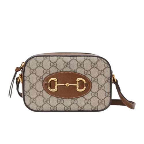 Gucci Horsebit 1955 Mini Shoulder Bag Beige And Ebony 18Cm 760196 92Tcg 8563
