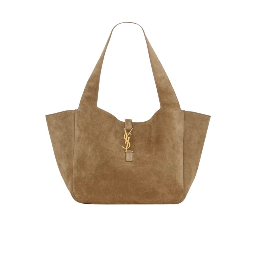 SAINT LAURENT LE 5 À 7 BEA IN SUEDE GOLDEN LEAF 55CM 763435008IW3194