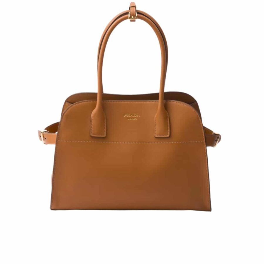 PRADA MEDIUM LEATHER TOTE BAG DARK ORANGE 32CM 1BG517 2CYS F03BH V OOO
