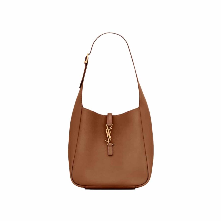 SAINT LAURENT LE 5 À 7 SUPPLE LARGE IN GRAINED LEATHER BROWN 31CM 713938AAAUQ2536