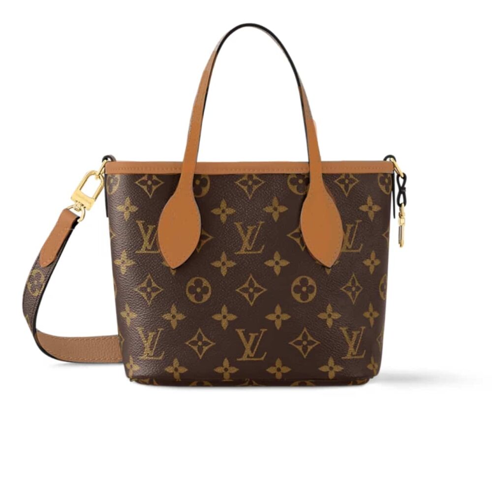 LOUIS VUITTON NEVERFULL BANDOULIÈRE INSIDE OUT BB BAG BROWN 19CM