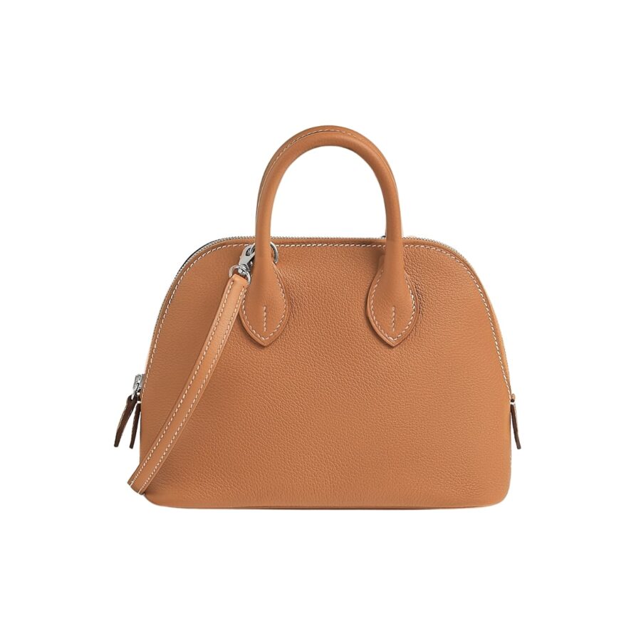 HERMES BOLIDE 1923 MINI BAG LEATHER BROWN 18CM H075180CK37