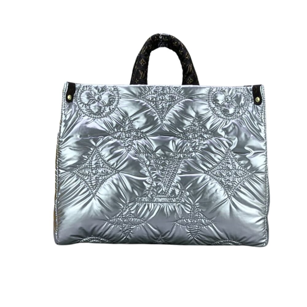 LOUIS VUITTON ONTHEGO PILLOW HANDBAG SILVER 34CM