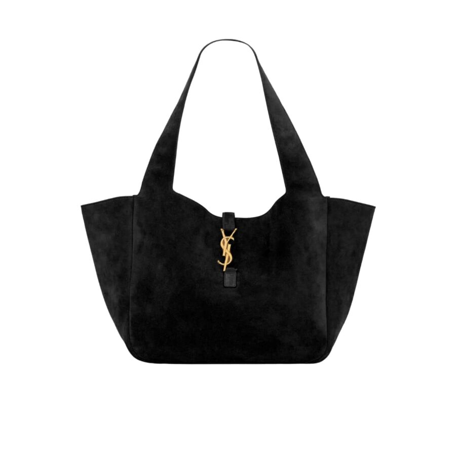 SAINT LAURENT LE 5 À 7 BEA IN SUEDE BLACK 55CM