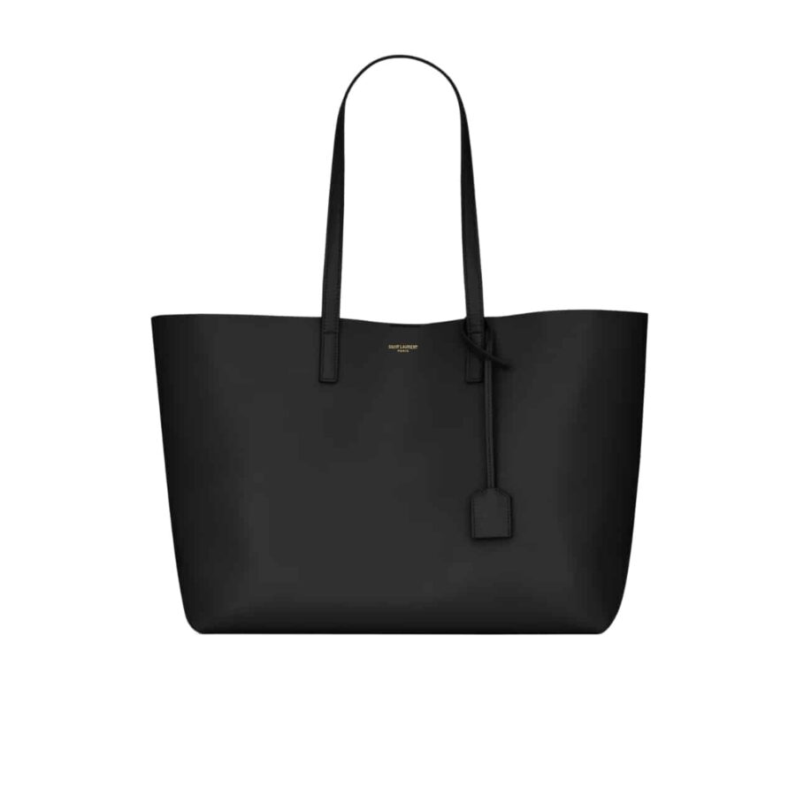 SAINT LAURENT SHOPPING IN LEATHER TOTE BAG BLACK 33CM 600281CSV0J1000
