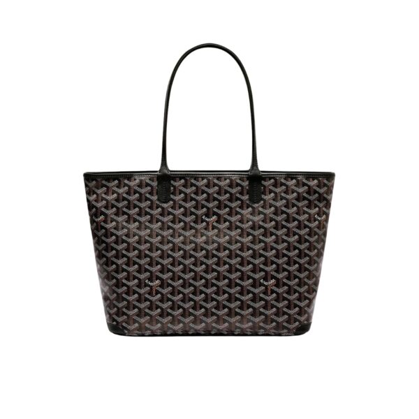 GOYARD ARTOIS PM BAG IN GOYARDINE CANVAS AND CHEVROCHES LEATHER BLACK 30CM ARTOISPMLTY01CL01P