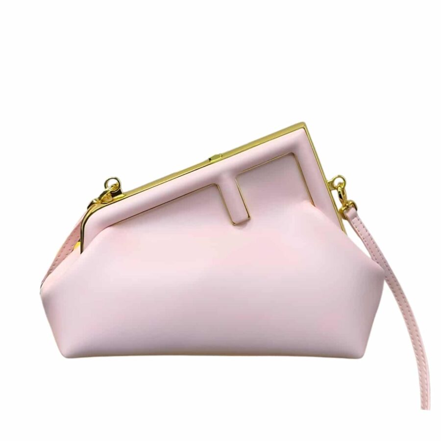 FENDI FIRST SMALL NAPPA LEATHER BAG PINK 23CM 8BP129ABVEF1BA9