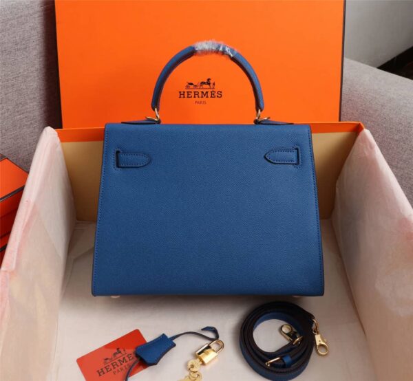 HERMÈS BIRKIN B25 TOGO BLUE 25CM - Image 8