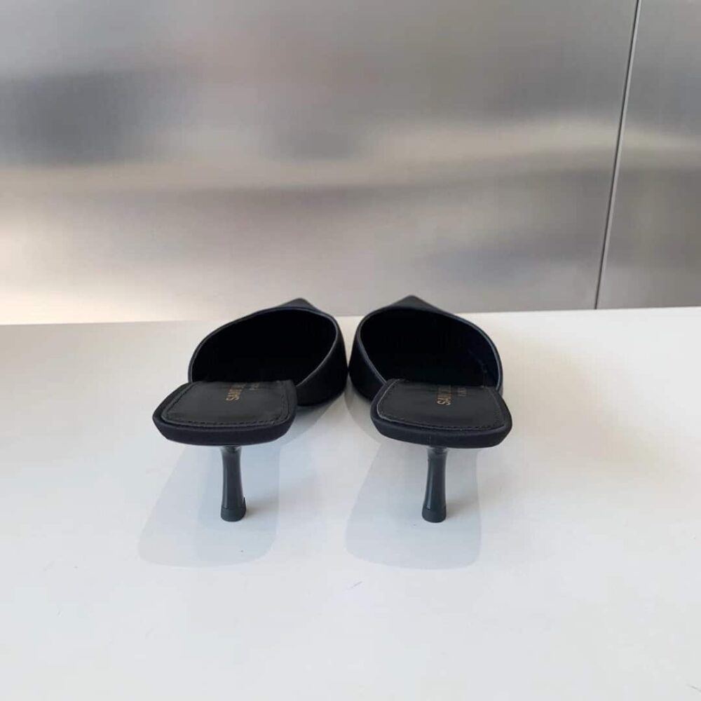 SAINT LAURENT BARBARA MULES SATIN IN BLACK 7869079QN001000 - Image 6