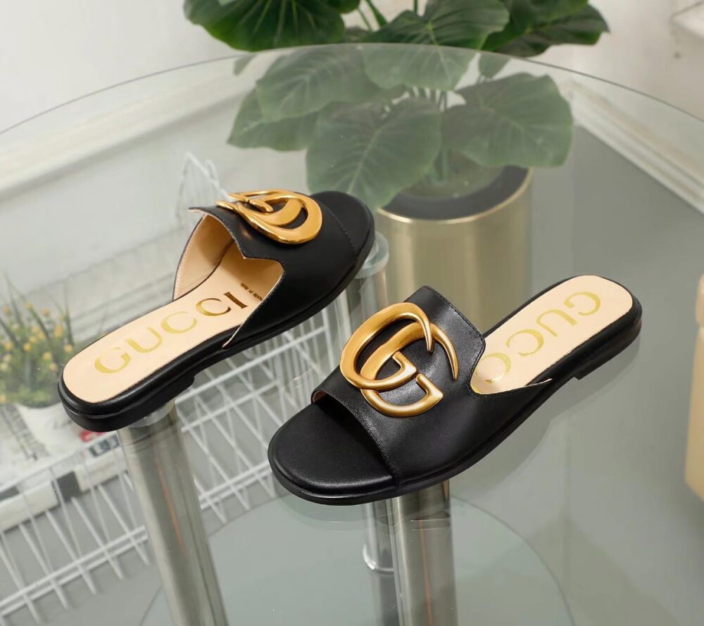 GUCCI PRINCETOWN GG SLIPPERS LEATHER BLACK - Image 7