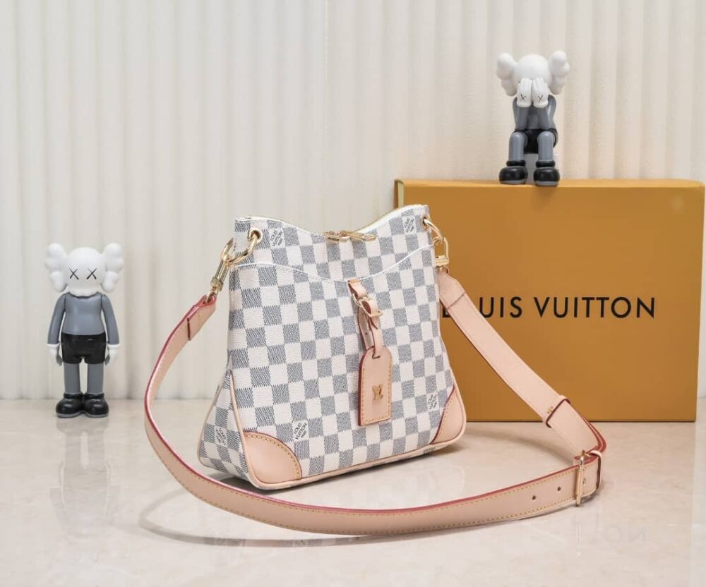 LOUIS VUITTON ODÉON SHOULDER BAG DAMIER AZUR 26CM - Image 3