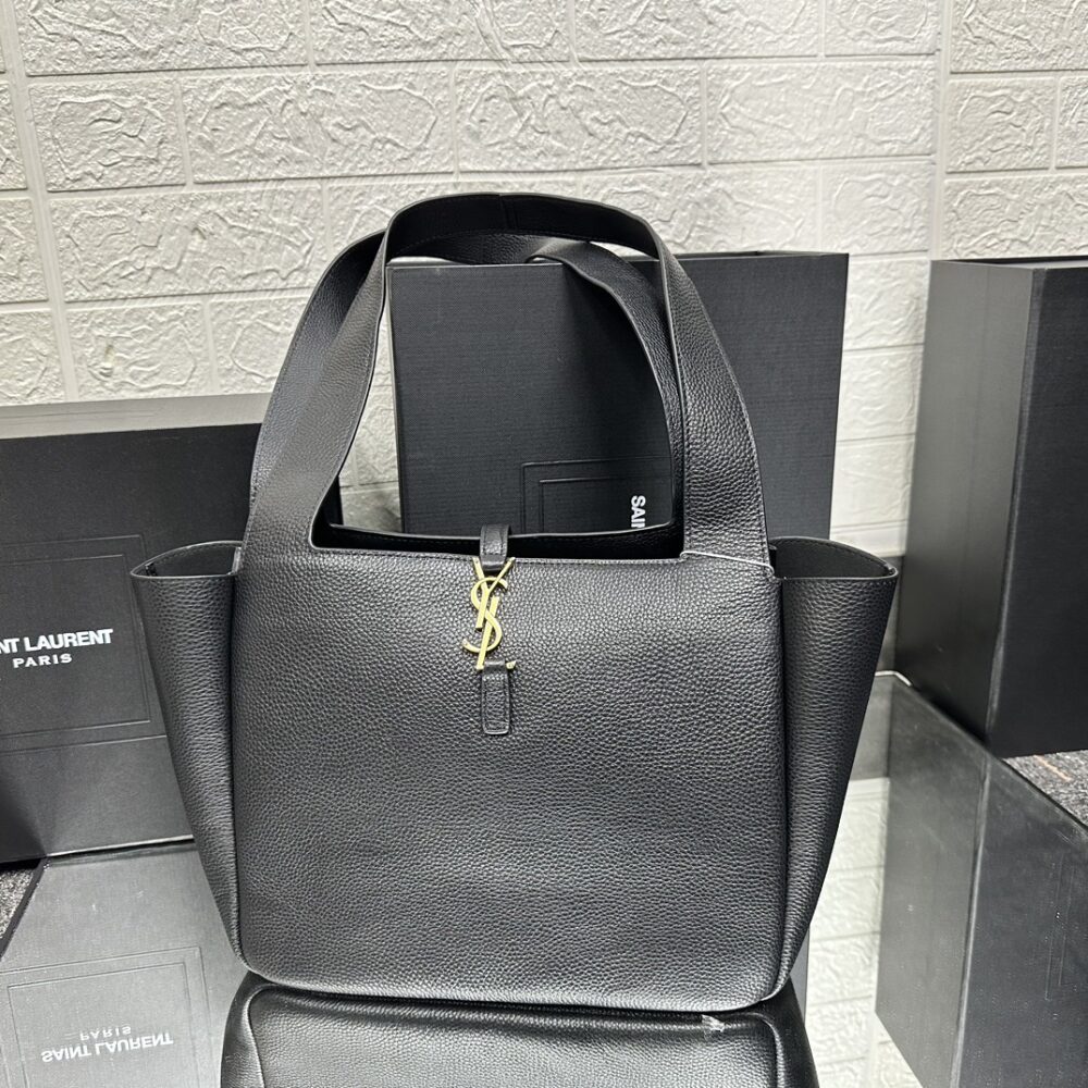 SAINT LAURENT BEA IN GRAINED LEATHER BLACK 50CM - Image 8
