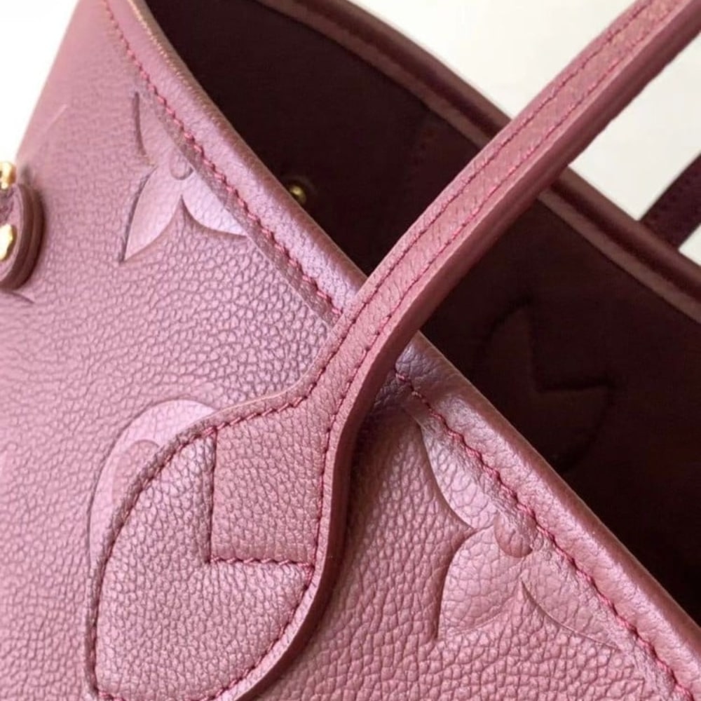 Louis Vuitton Neverfull MM Monogram Empreinte Wine Red 31Cm M25855 - Image 10